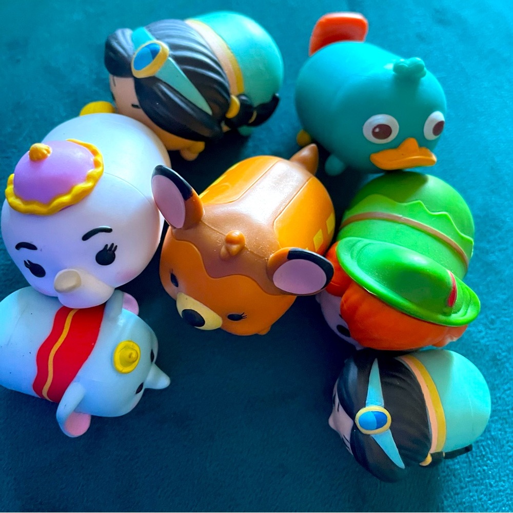 Tsum Tsum figures, cute mini vinyl disney figurines peter pan jasmine bambi
